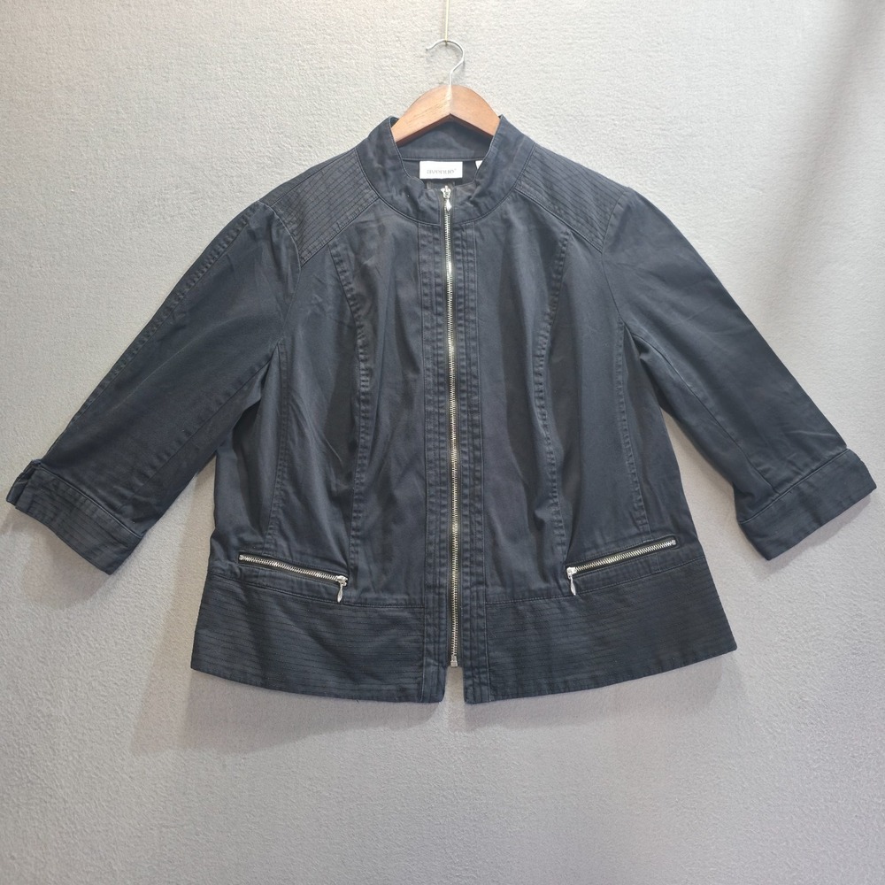 Avenue Women's Black Full Zip Jacket‎ Size 14/16